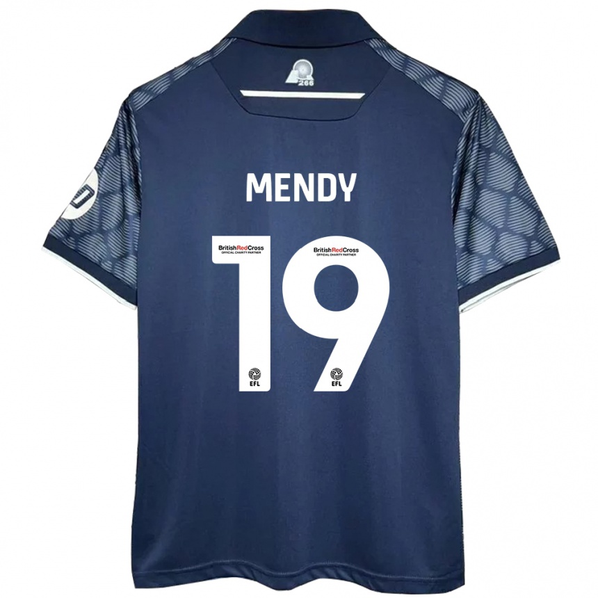 Gyermek Labdarúgás Jacob Mendy #19 Fekete Idegenbeli Jersey 2024/25 Mez Póló Ing