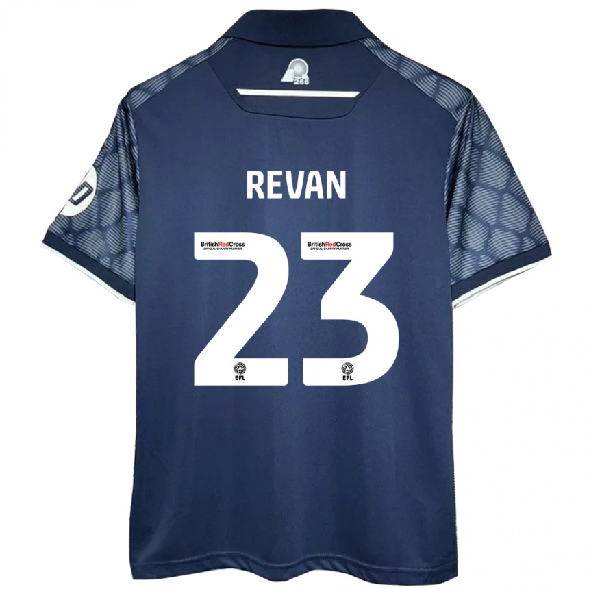 Gyermek Labdarúgás Sebastian Revan #23 Fekete Idegenbeli Jersey 2024/25 Mez Póló Ing