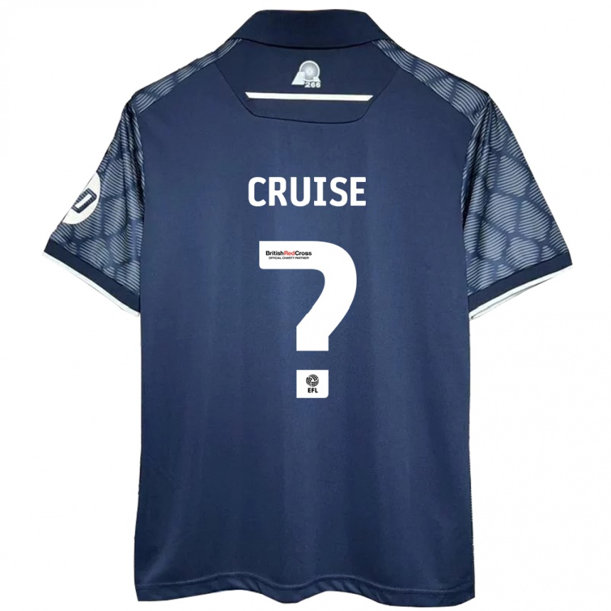 Gyermek Labdarúgás George Cruise #0 Fekete Idegenbeli Jersey 2024/25 Mez Póló Ing