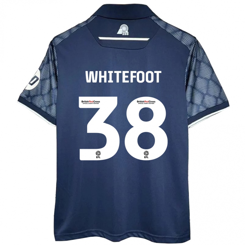 Gyermek Labdarúgás Lily Whitefoot #38 Fekete Idegenbeli Jersey 2024/25 Mez Póló Ing