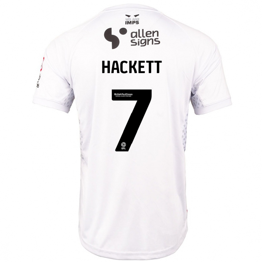 Gyermek Labdarúgás Reeco Hackett #7 Piros Fehér Idegenbeli Jersey 2024/25 Mez Póló Ing