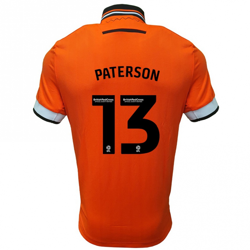 Gyermek Labdarúgás Callum Paterson #13 Narancssárga Fehér Idegenbeli Jersey 2024/25 Mez Póló Ing