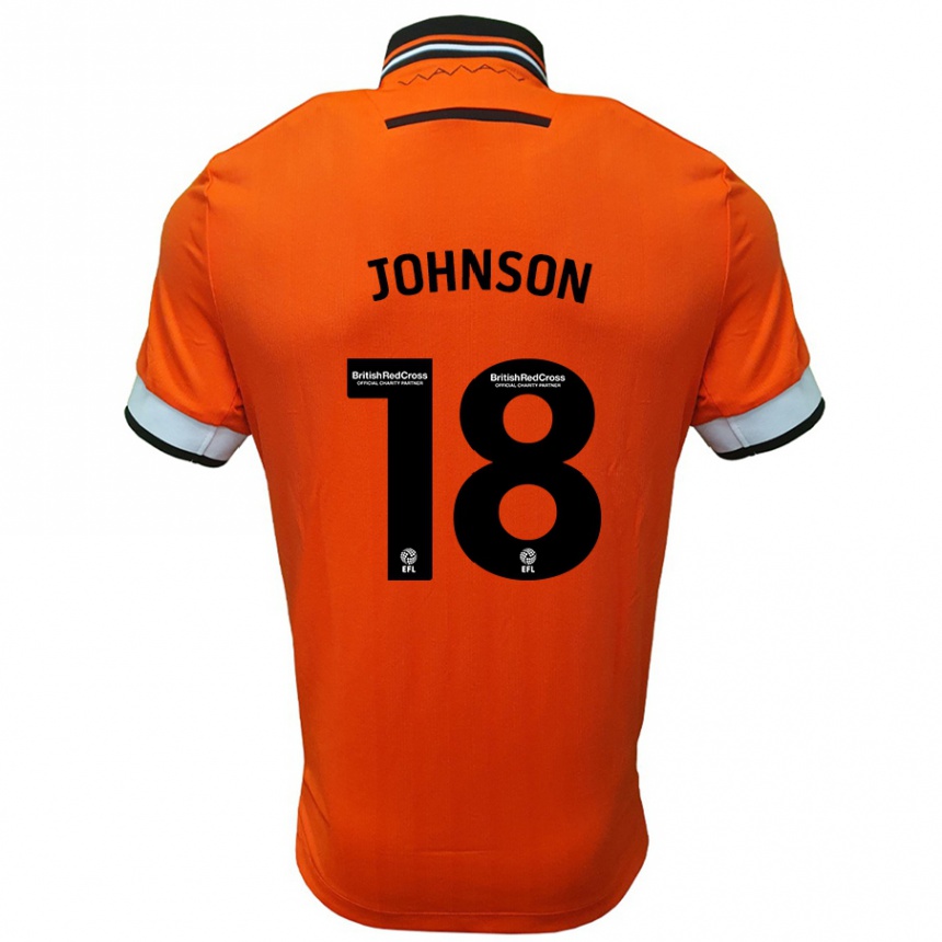 Gyermek Labdarúgás Marvin Johnson #18 Narancssárga Fehér Idegenbeli Jersey 2024/25 Mez Póló Ing