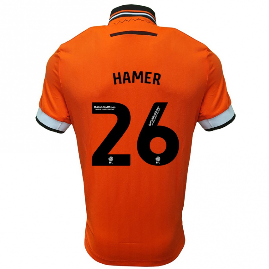 Gyermek Labdarúgás Ben Hamer #26 Narancssárga Fehér Idegenbeli Jersey 2024/25 Mez Póló Ing