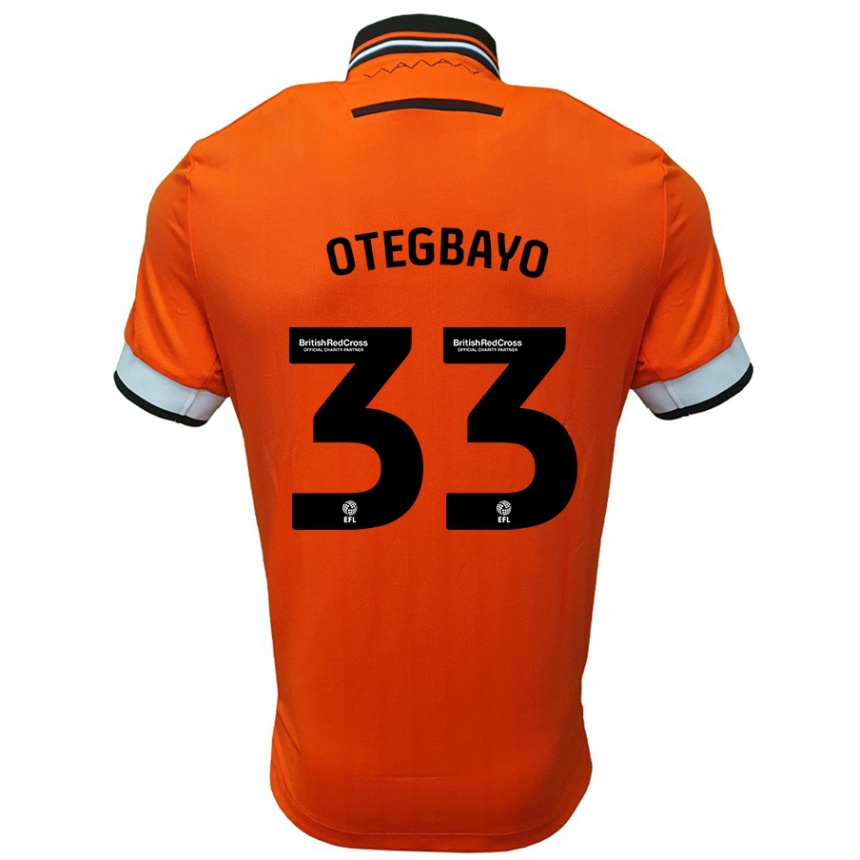 Gyermek Labdarúgás Gabriel Otegbayo #33 Narancssárga Fehér Idegenbeli Jersey 2024/25 Mez Póló Ing