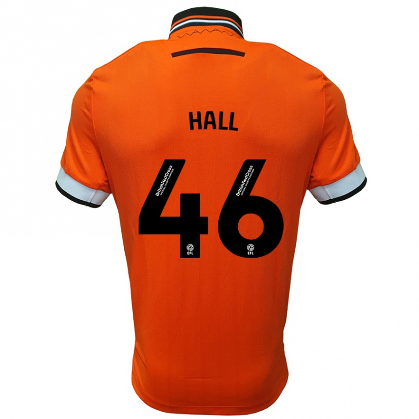 Gyermek Labdarúgás Jack Hall #46 Narancssárga Fehér Idegenbeli Jersey 2024/25 Mez Póló Ing