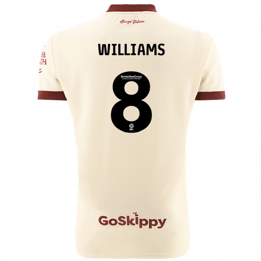 Gyermek Labdarúgás Joe Williams #8 Krém Fehér Idegenbeli Jersey 2024/25 Mez Póló Ing