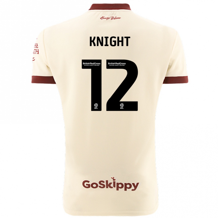 Gyermek Labdarúgás Jason Knight #12 Krém Fehér Idegenbeli Jersey 2024/25 Mez Póló Ing