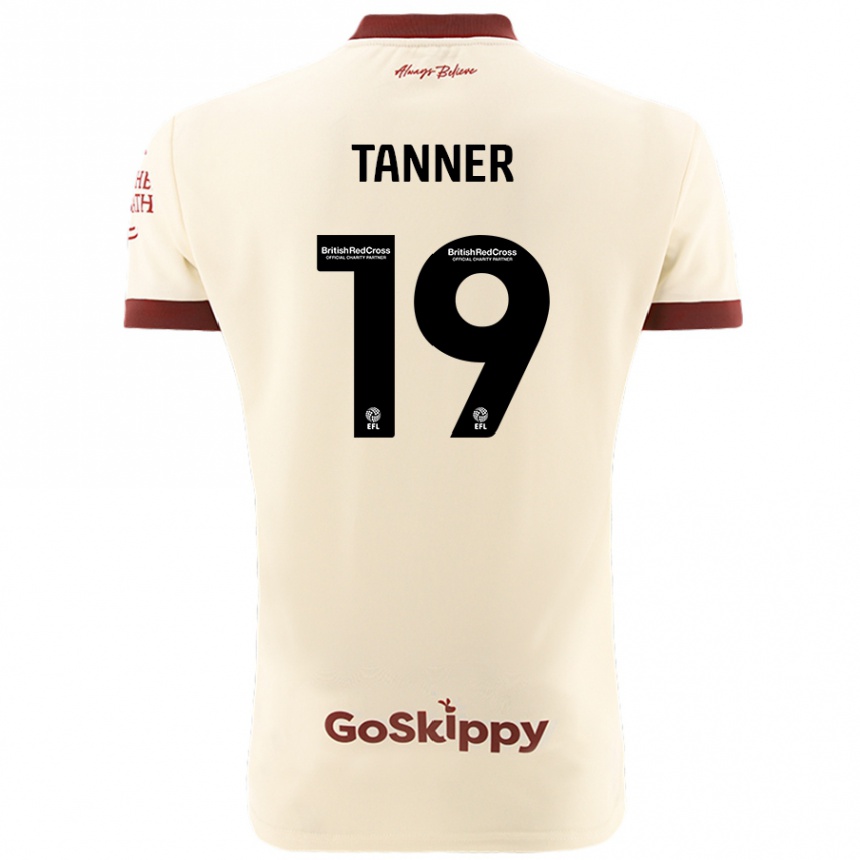 Gyermek Labdarúgás George Tanner #19 Krém Fehér Idegenbeli Jersey 2024/25 Mez Póló Ing