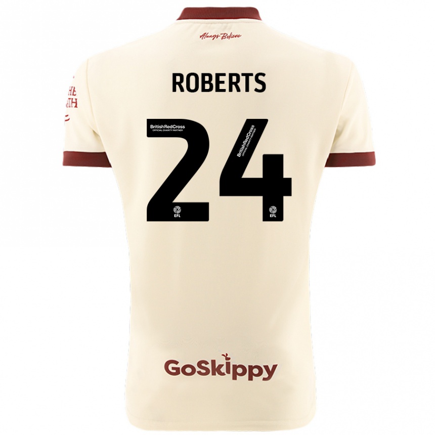 Gyermek Labdarúgás Haydon Roberts #24 Krém Fehér Idegenbeli Jersey 2024/25 Mez Póló Ing