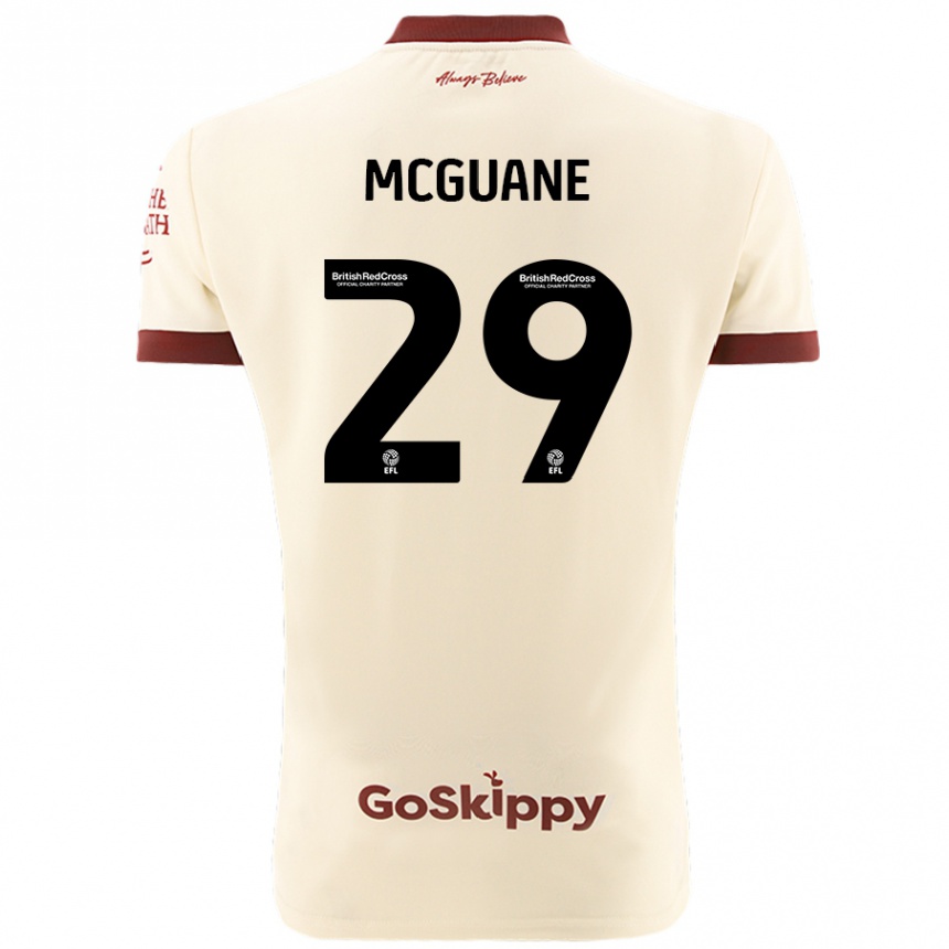 Gyermek Labdarúgás Marcus Mcguane #29 Krém Fehér Idegenbeli Jersey 2024/25 Mez Póló Ing