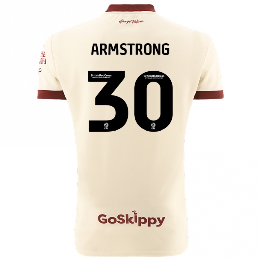 Gyermek Labdarúgás Sinclair Armstrong #30 Krém Fehér Idegenbeli Jersey 2024/25 Mez Póló Ing