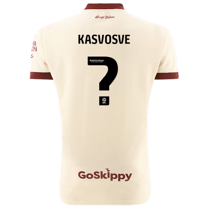 Gyermek Labdarúgás Henry Kasvosve #0 Krém Fehér Idegenbeli Jersey 2024/25 Mez Póló Ing