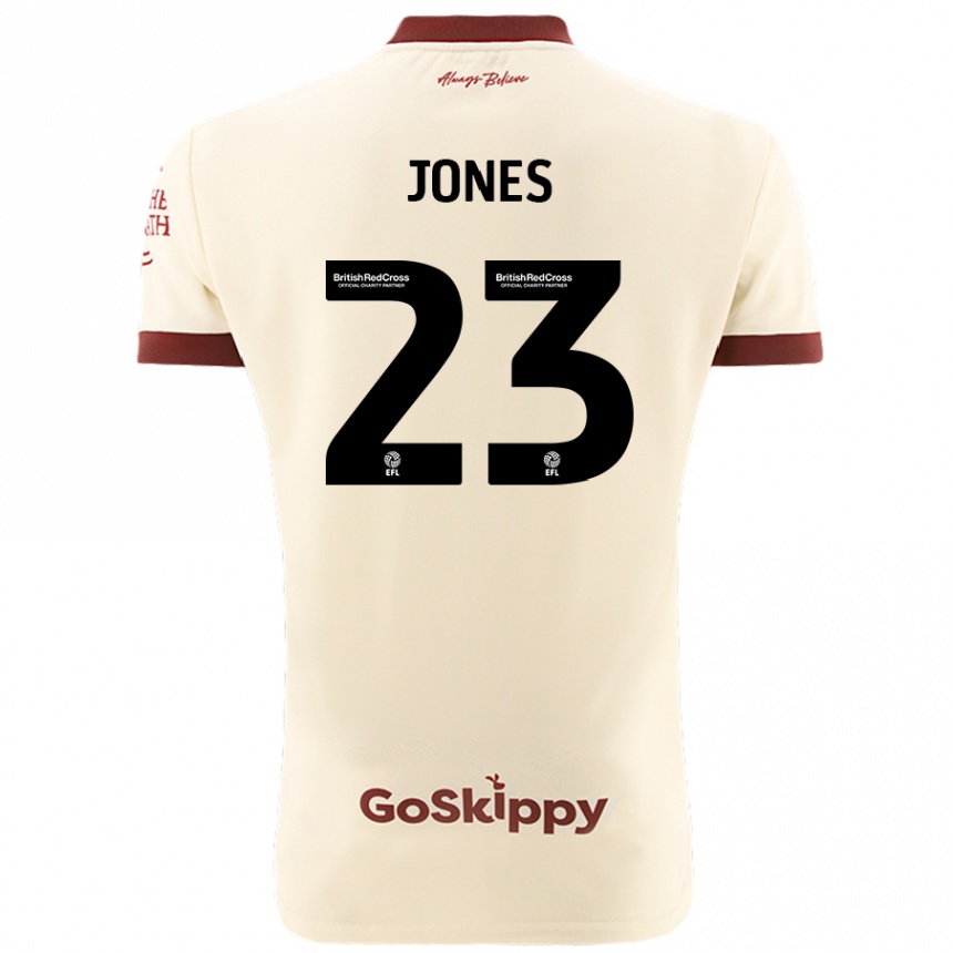 Gyermek Labdarúgás Carrie Jones #23 Krém Fehér Idegenbeli Jersey 2024/25 Mez Póló Ing