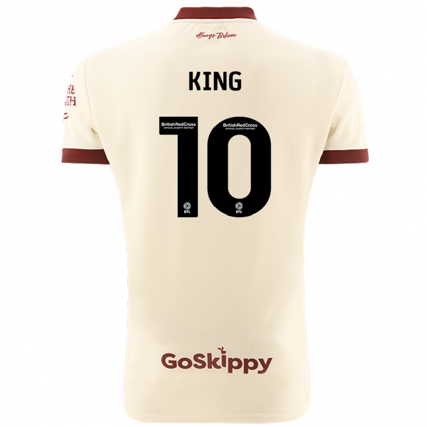 Gyermek Labdarúgás Andy King #10 Krém Fehér Idegenbeli Jersey 2024/25 Mez Póló Ing