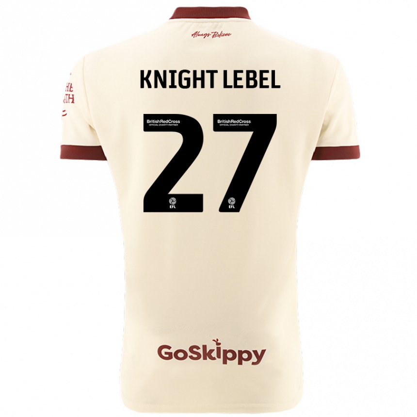 Gyermek Labdarúgás Jamie Knight-Lebel #27 Krém Fehér Idegenbeli Jersey 2024/25 Mez Póló Ing