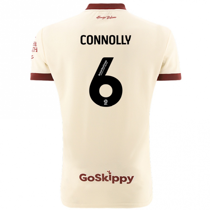 Gyermek Labdarúgás Megan Connolly #6 Krém Fehér Idegenbeli Jersey 2024/25 Mez Póló Ing