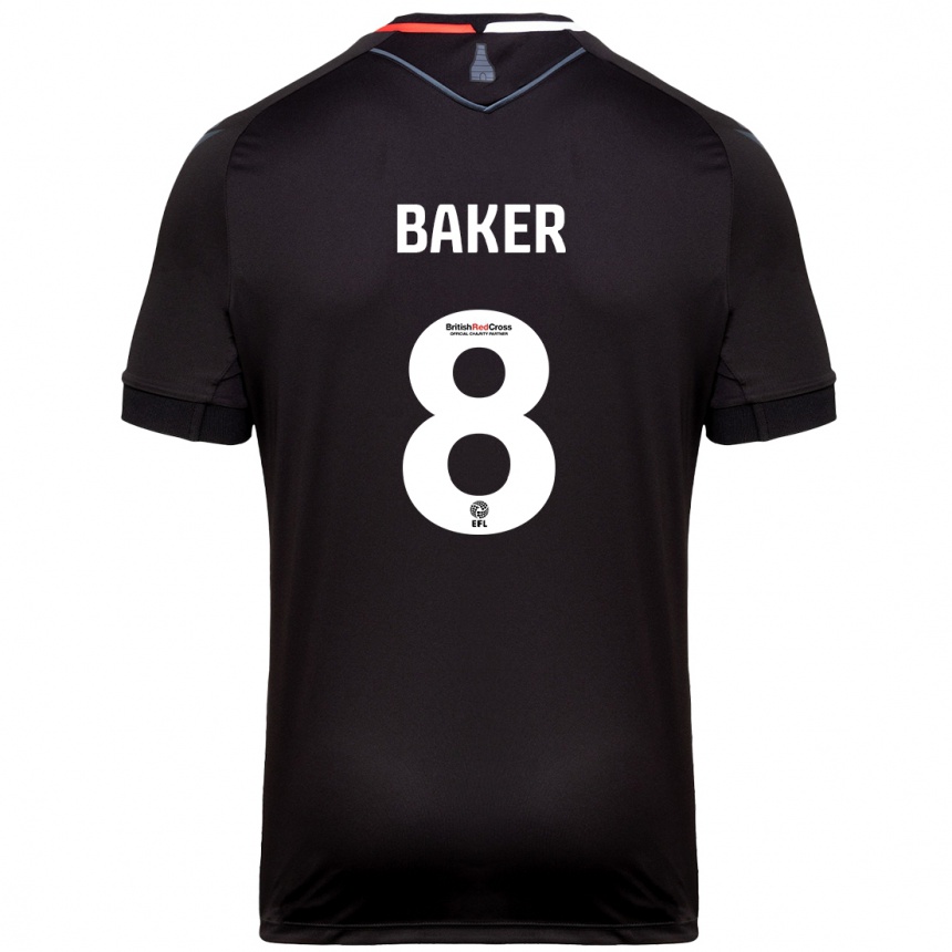 Gyermek Labdarúgás Lewis Baker #8 Fekete Idegenbeli Jersey 2024/25 Mez Póló Ing