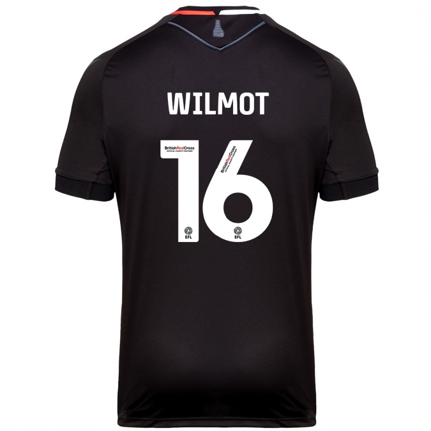 Gyermek Labdarúgás Ben Wilmot #16 Fekete Idegenbeli Jersey 2024/25 Mez Póló Ing