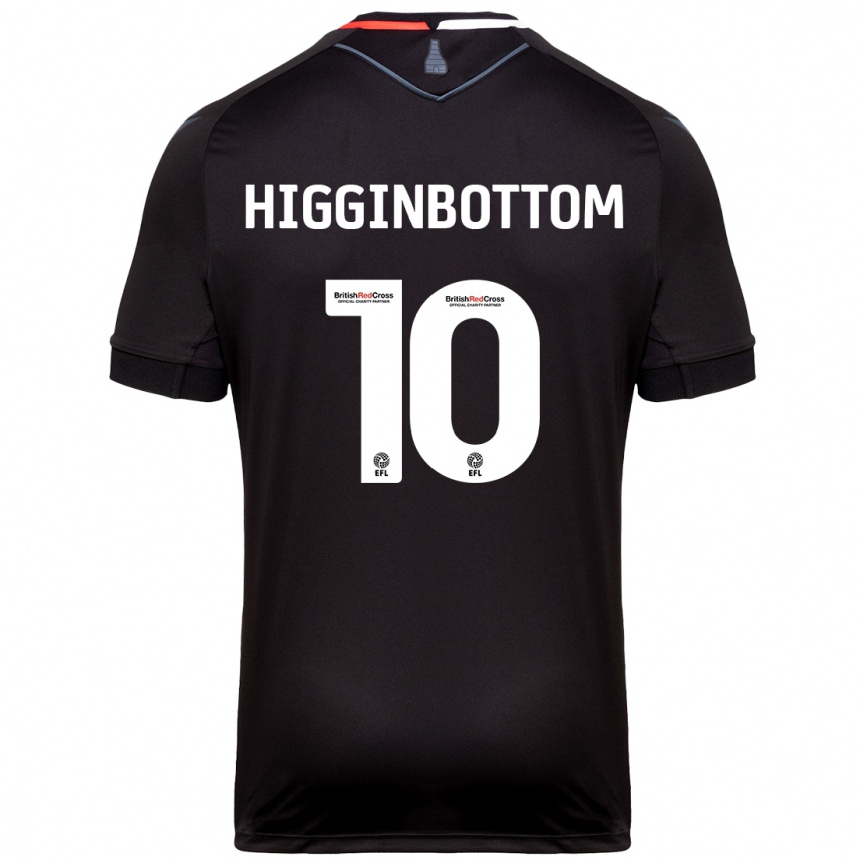 Gyermek Labdarúgás Alice Higginbottom #10 Fekete Idegenbeli Jersey 2024/25 Mez Póló Ing