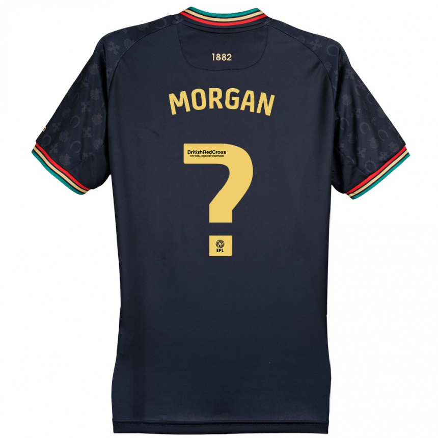 Gyermek Labdarúgás Kieran Morgan #0 Sötét Sötétkék Idegenbeli Jersey 2024/25 Mez Póló Ing