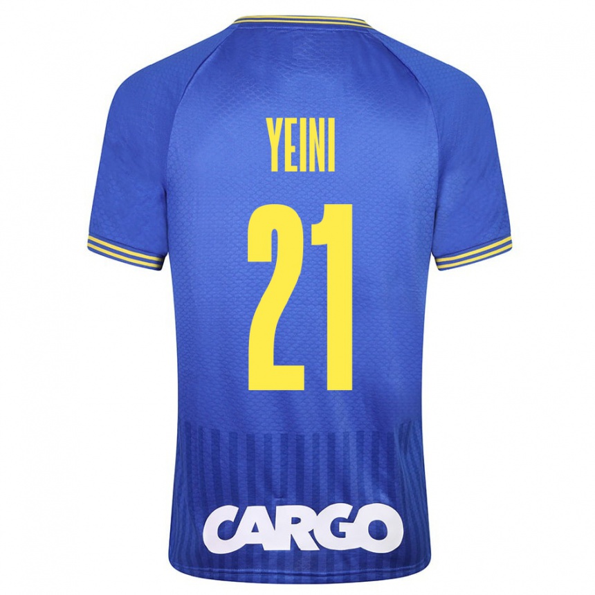 Gyermek Labdarúgás Sheran Yeini #21 Fehér Idegenbeli Jersey 2024/25 Mez Póló Ing