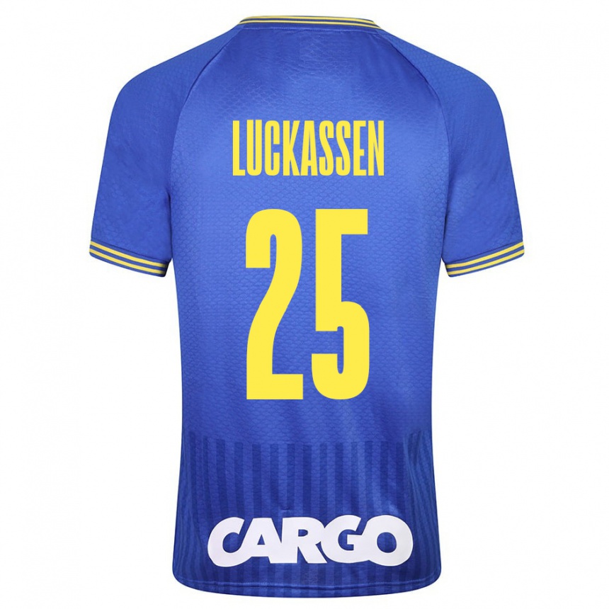 Gyermek Labdarúgás Derrick Luckassen #25 Fehér Idegenbeli Jersey 2024/25 Mez Póló Ing