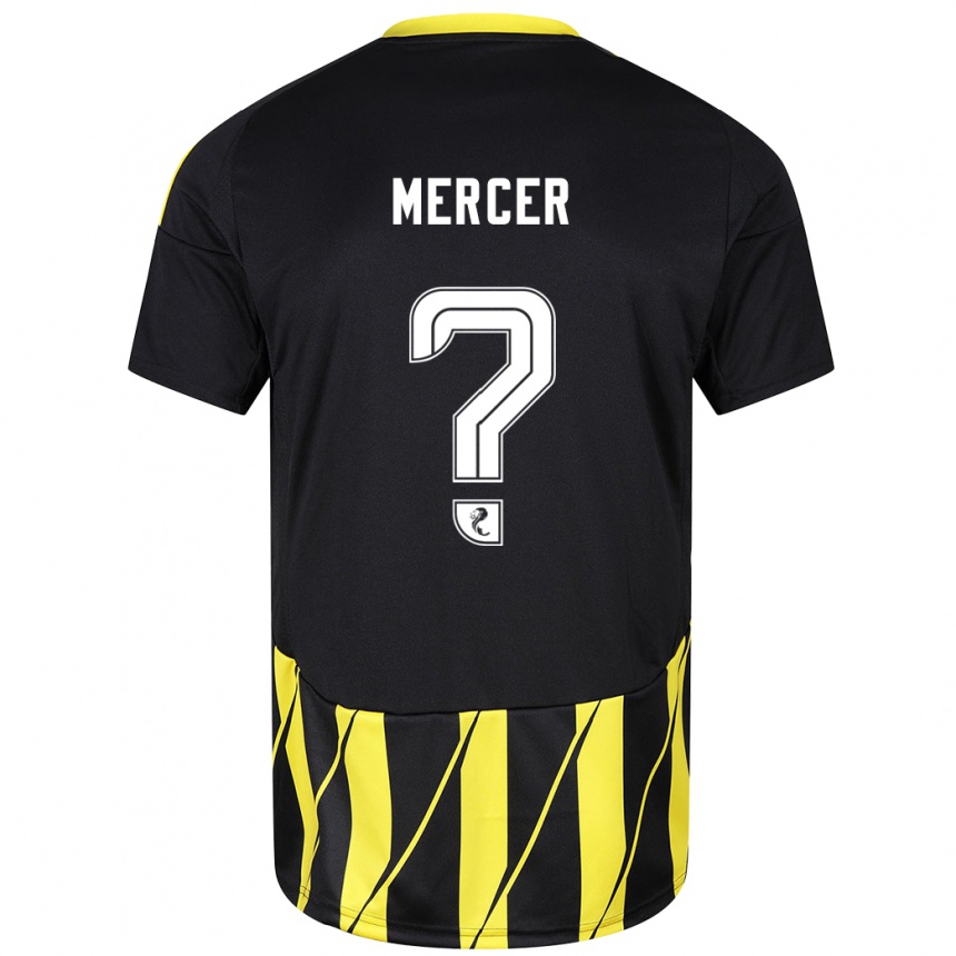 Gyermek Labdarúgás Jamie Mercer #0 Fekete Sárga Idegenbeli Jersey 2024/25 Mez Póló Ing