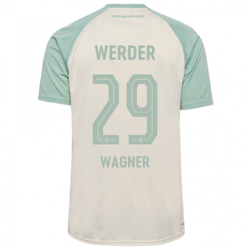 Gyermek Labdarúgás Paul Wagner #29 Törtfehér Világoszöld Idegenbeli Jersey 2024/25 Mez Póló Ing