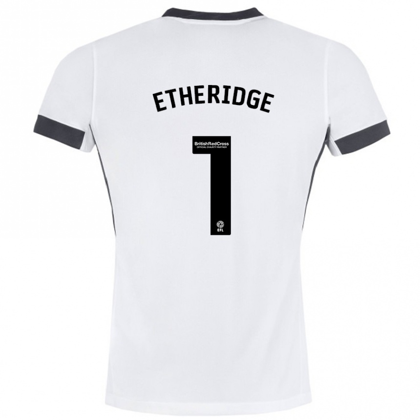 Gyermek Labdarúgás Neil Etheridge #1 Fehér Fekete Idegenbeli Jersey 2024/25 Mez Póló Ing