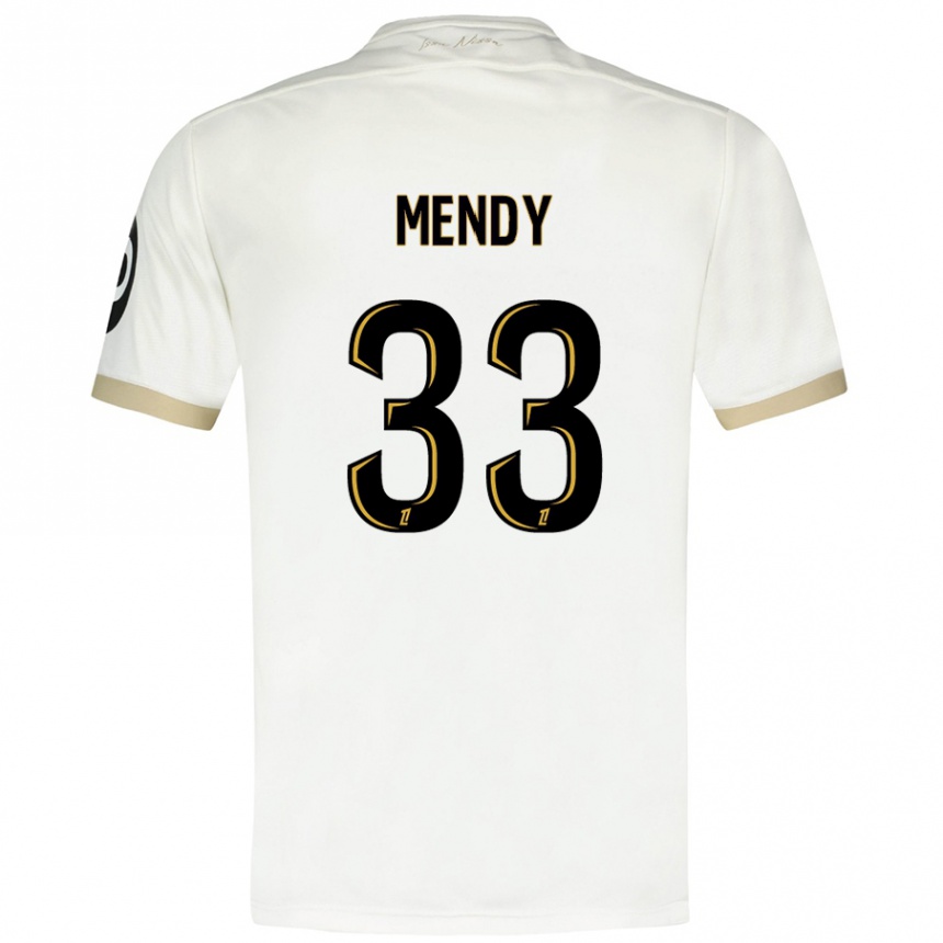 Gyermek Labdarúgás Antoine Mendy #33 Fehér Arany Idegenbeli Jersey 2024/25 Mez Póló Ing