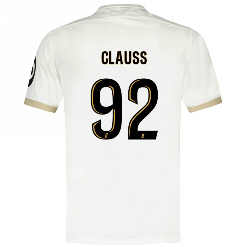 Gyermek Labdarúgás Jonathan Clauss #92 Fehér Arany Idegenbeli Jersey 2024/25 Mez Póló Ing