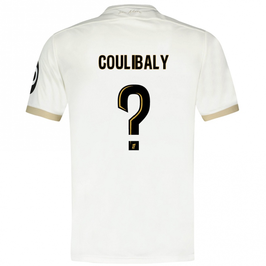 Gyermek Labdarúgás Djibril Coulibaly #0 Fehér Arany Idegenbeli Jersey 2024/25 Mez Póló Ing