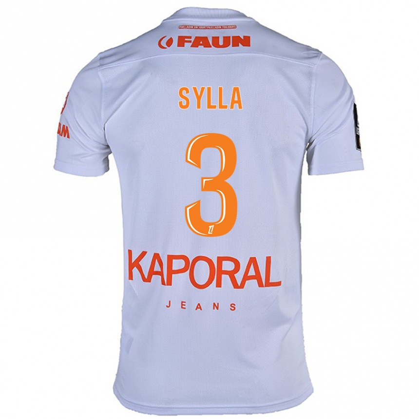 Gyermek Labdarúgás Issiaga Sylla #3 Fehér Idegenbeli Jersey 2024/25 Mez Póló Ing