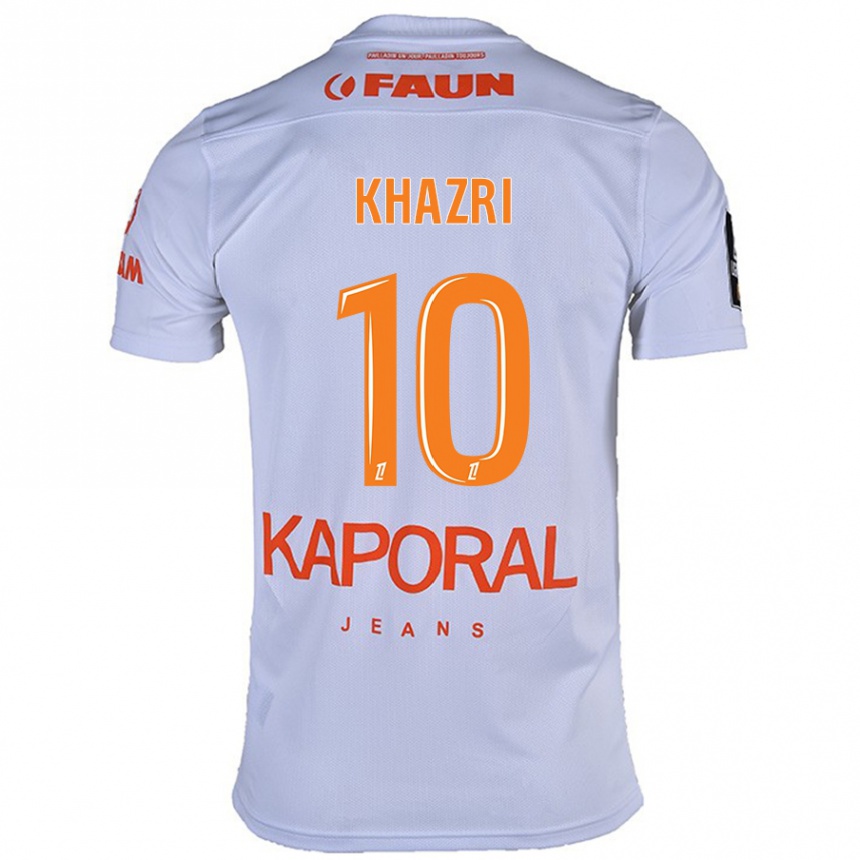 Gyermek Labdarúgás Wahbi Khazri #10 Fehér Idegenbeli Jersey 2024/25 Mez Póló Ing