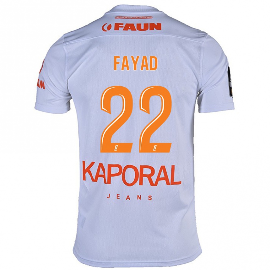 Gyermek Labdarúgás Khalil Fayad #22 Fehér Idegenbeli Jersey 2024/25 Mez Póló Ing