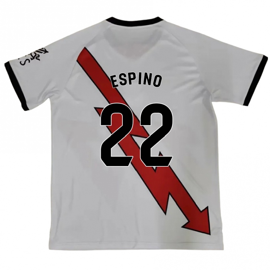 Gyermek Labdarúgás Alfonso Espino #22 Piros Idegenbeli Jersey 2024/25 Mez Póló Ing