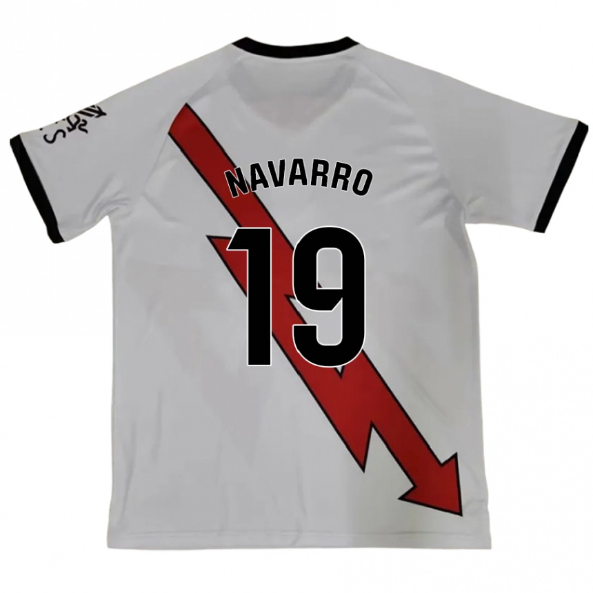 Gyermek Labdarúgás Manu Navarro #19 Piros Idegenbeli Jersey 2024/25 Mez Póló Ing