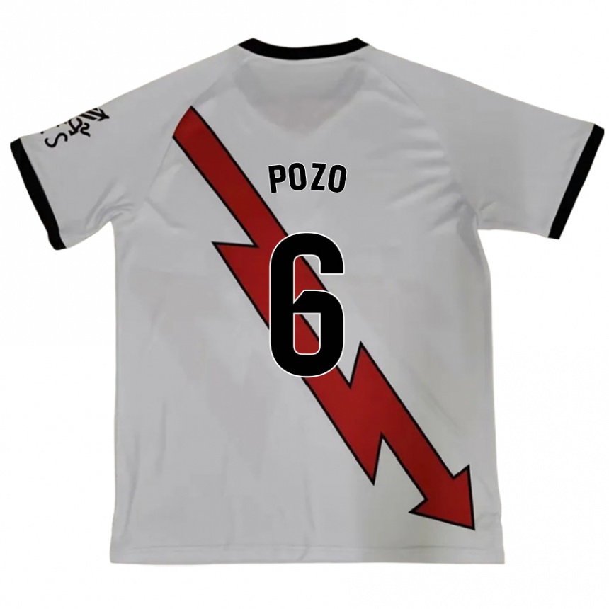 Gyermek Labdarúgás José Pozo #6 Piros Idegenbeli Jersey 2024/25 Mez Póló Ing