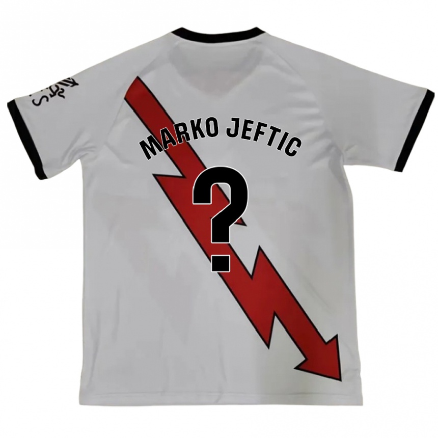 Gyermek Labdarúgás Marko Jeftic #0 Piros Idegenbeli Jersey 2024/25 Mez Póló Ing