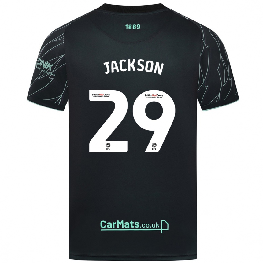 Gyermek Labdarúgás Fallon Olivia Connolly-Jackson #29 Fekete Zöld Idegenbeli Jersey 2024/25 Mez Póló Ing