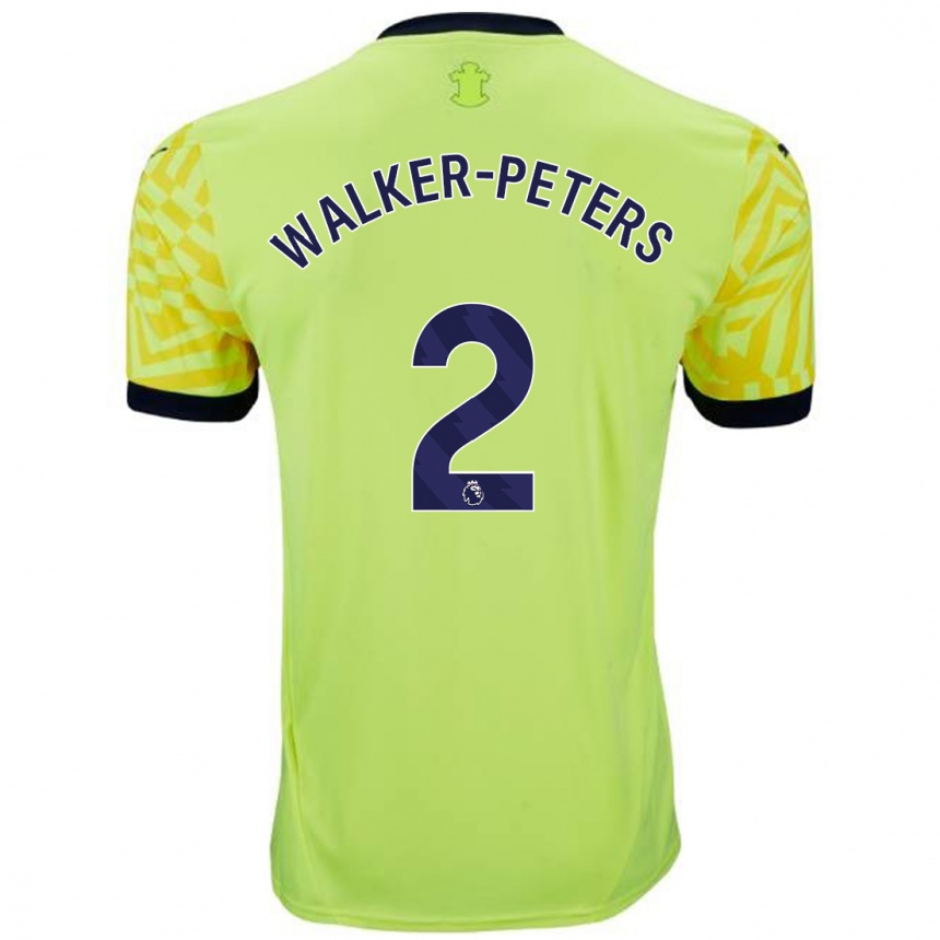 Gyermek Labdarúgás Kyle Walker-Peters #2 Sárga Idegenbeli Jersey 2024/25 Mez Póló Ing