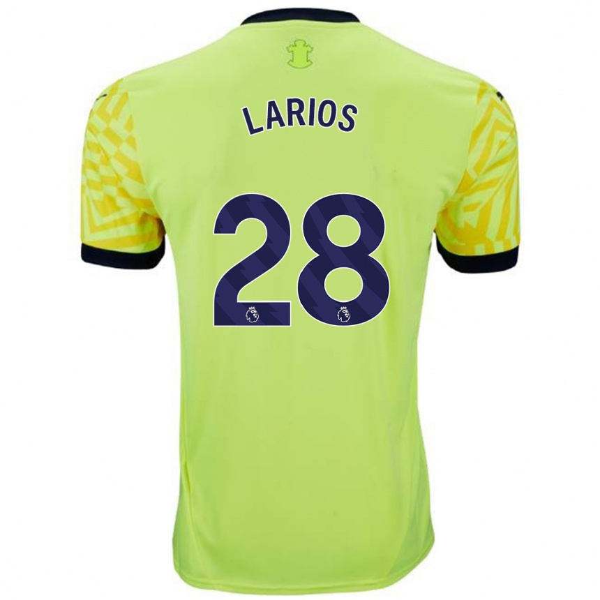 Gyermek Labdarúgás Juan Larios #28 Sárga Idegenbeli Jersey 2024/25 Mez Póló Ing