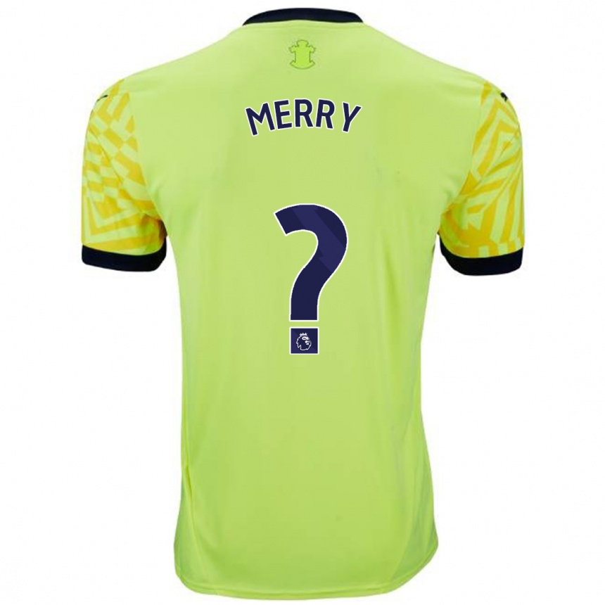 Gyermek Labdarúgás Will Merry #0 Sárga Idegenbeli Jersey 2024/25 Mez Póló Ing