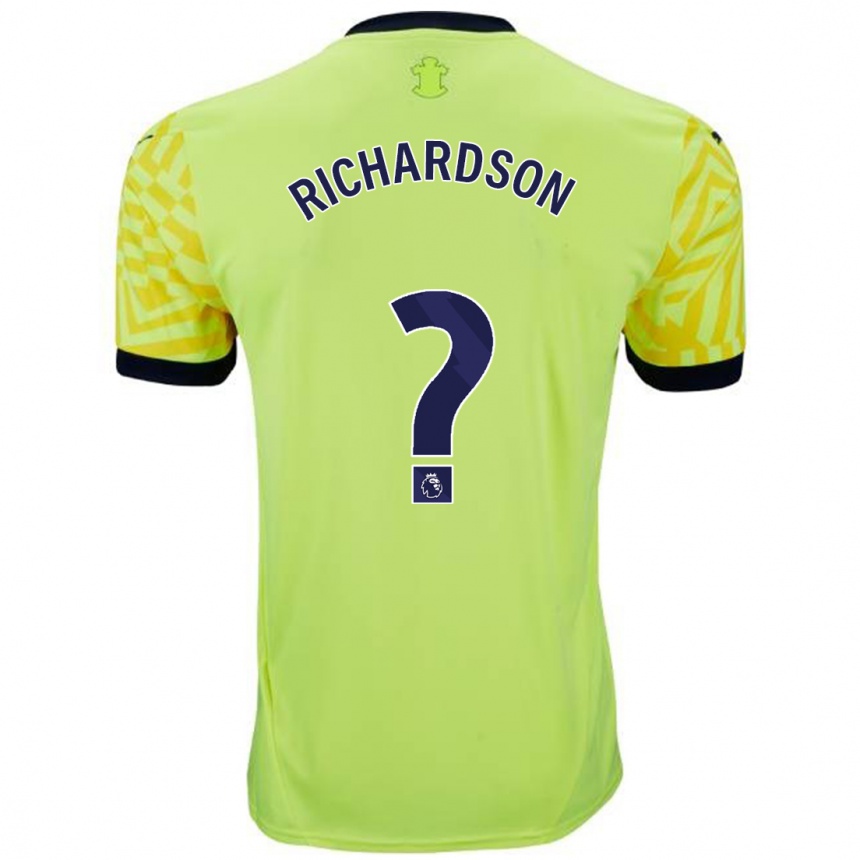 Gyermek Labdarúgás Cale Richardson #0 Sárga Idegenbeli Jersey 2024/25 Mez Póló Ing