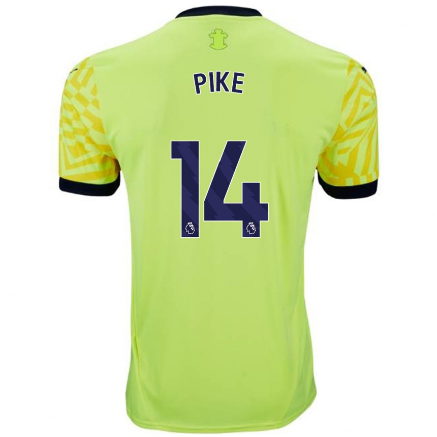 Gyermek Labdarúgás Molly Pike #14 Sárga Idegenbeli Jersey 2024/25 Mez Póló Ing