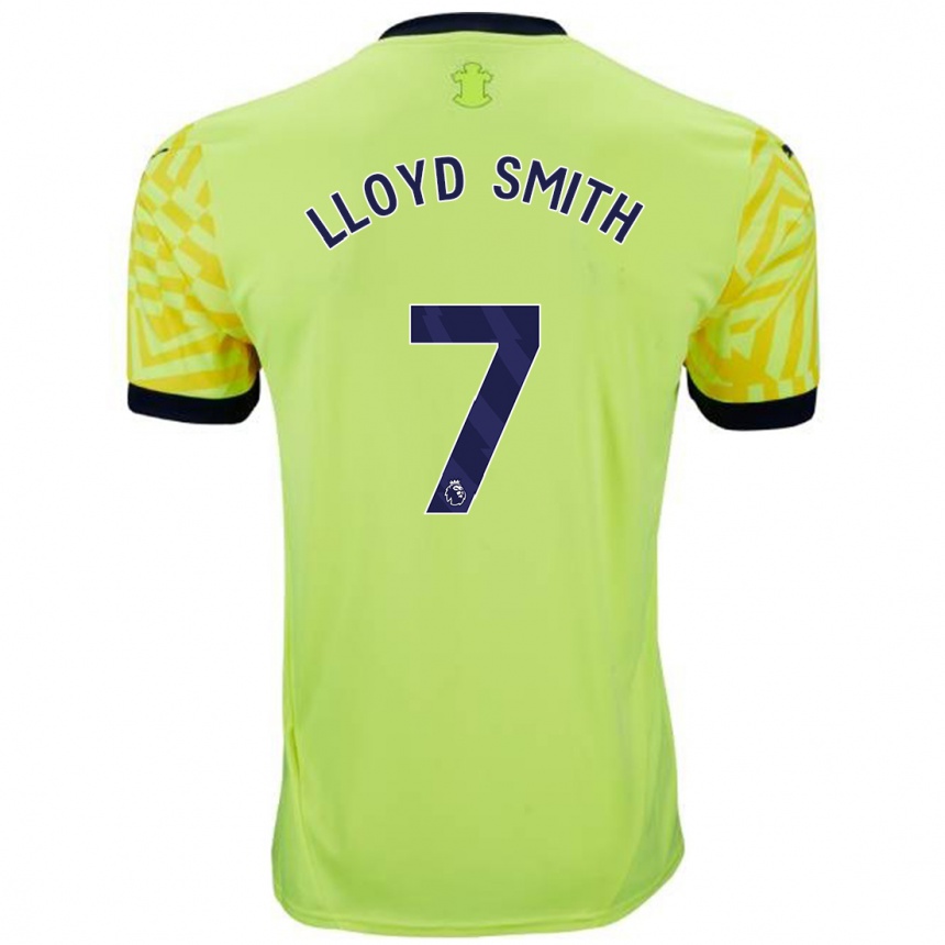 Gyermek Labdarúgás Lexi Lloyd-Smith #7 Sárga Idegenbeli Jersey 2024/25 Mez Póló Ing