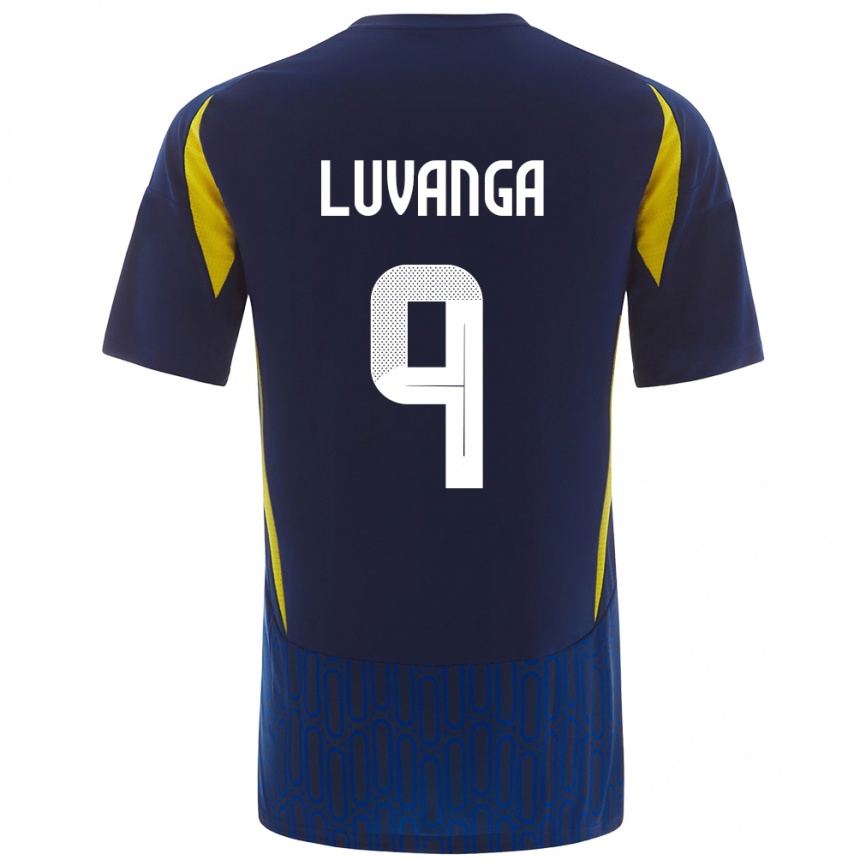 Gyermek Labdarúgás Clara Luvanga #9 Kék Sárga Idegenbeli Jersey 2024/25 Mez Póló Ing