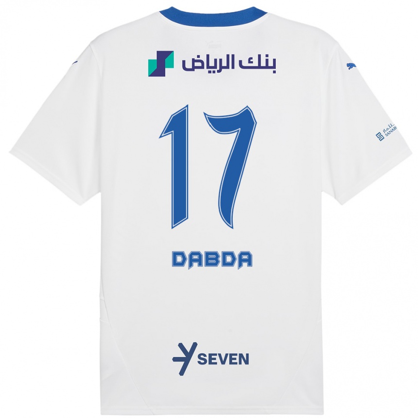 Gyermek Labdarúgás Claudia Dabda #17 Fehér Kék Idegenbeli Jersey 2024/25 Mez Póló Ing