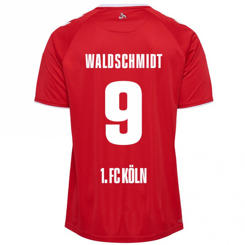 Gyermek Labdarúgás Luca Waldschmidt #9 Piros Fehér Idegenbeli Jersey 2024/25 Mez Póló Ing